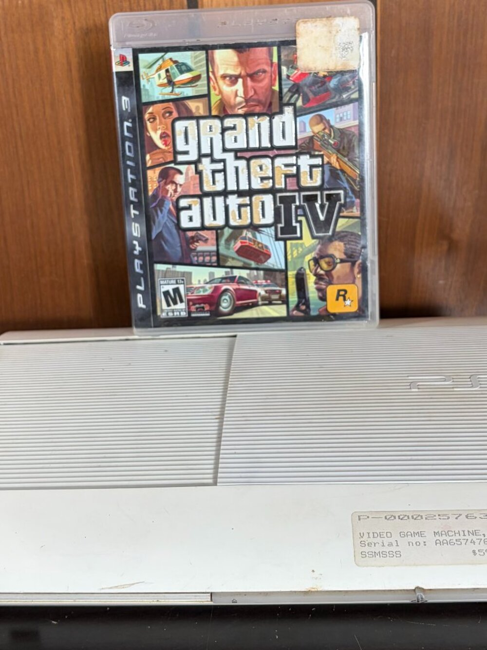 Sony PS3 Super Slim 4001C White Console w/ Grand Theft Auto IV - No Controllers